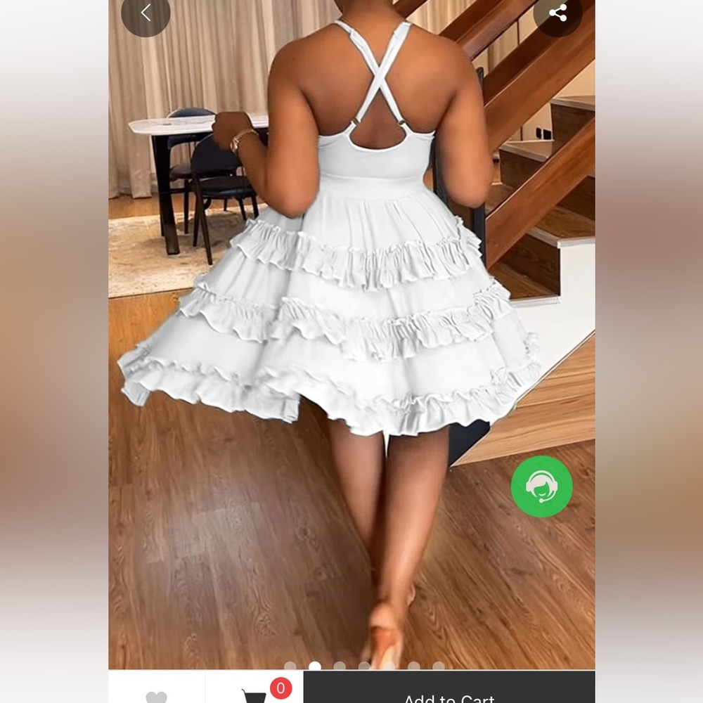 White spaghetti strap dress - Picture 4 of 5